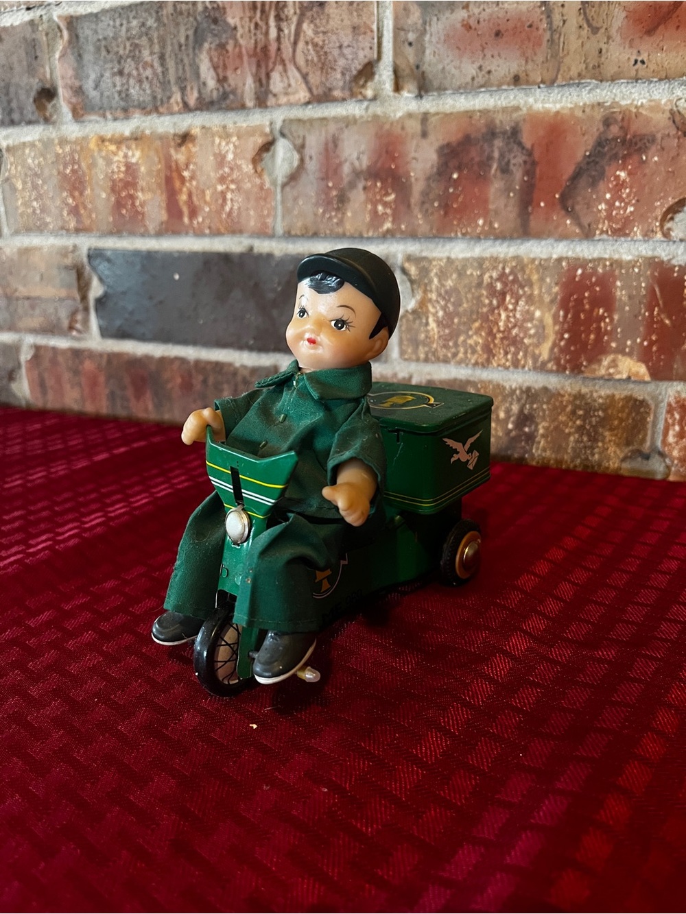 Vintage Red Postman Tin Toy MF 969